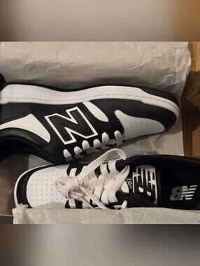 New Balance 480 Kids/GS 5.5Y (Women’s 7) - Black/White Panda NIB